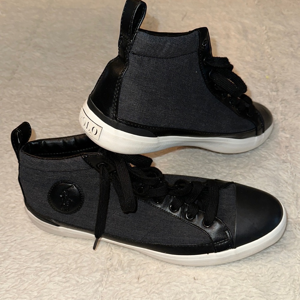 Polo Ralph Lauren Clarke Sneakers Hi Black White Mens 11